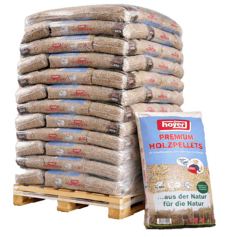 Hoyer Holzpellets ENplus A1 990kg 66 Saecke hoher Heizwert